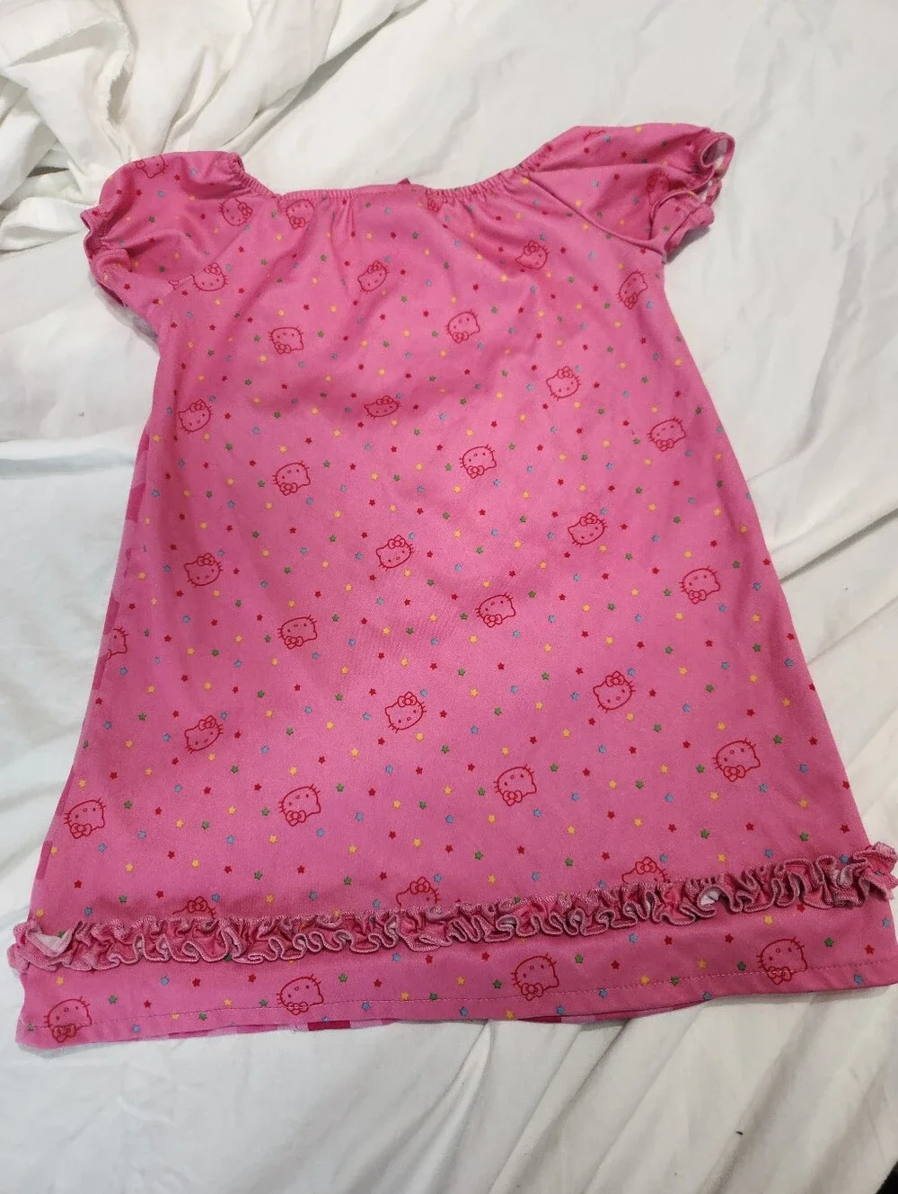 Hello Kitty Girls Ruffle Hem Nightgown Pj